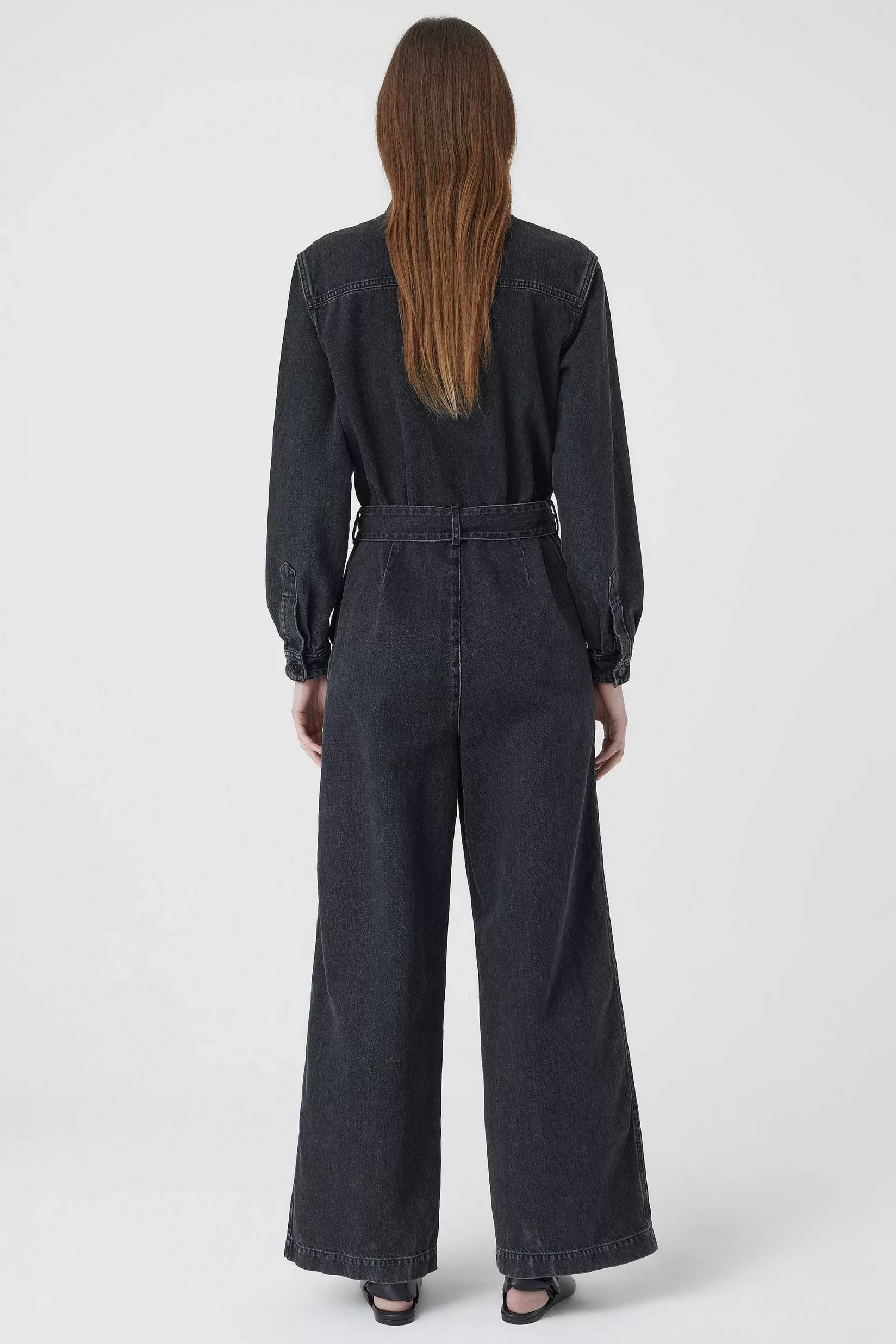 Clearance CLOSED Denim Jumpsuit Donker Grijs