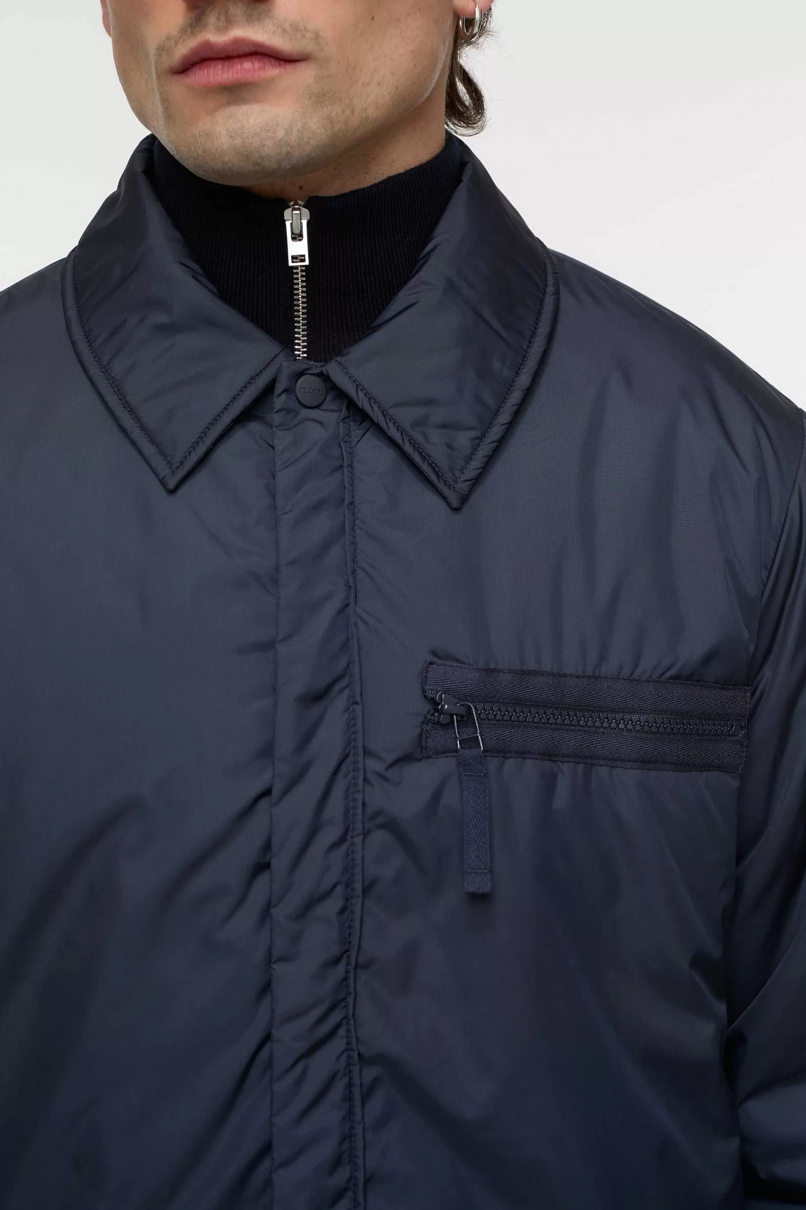 Online CLOSED Gewatteerd Overshirt Donkere Nacht