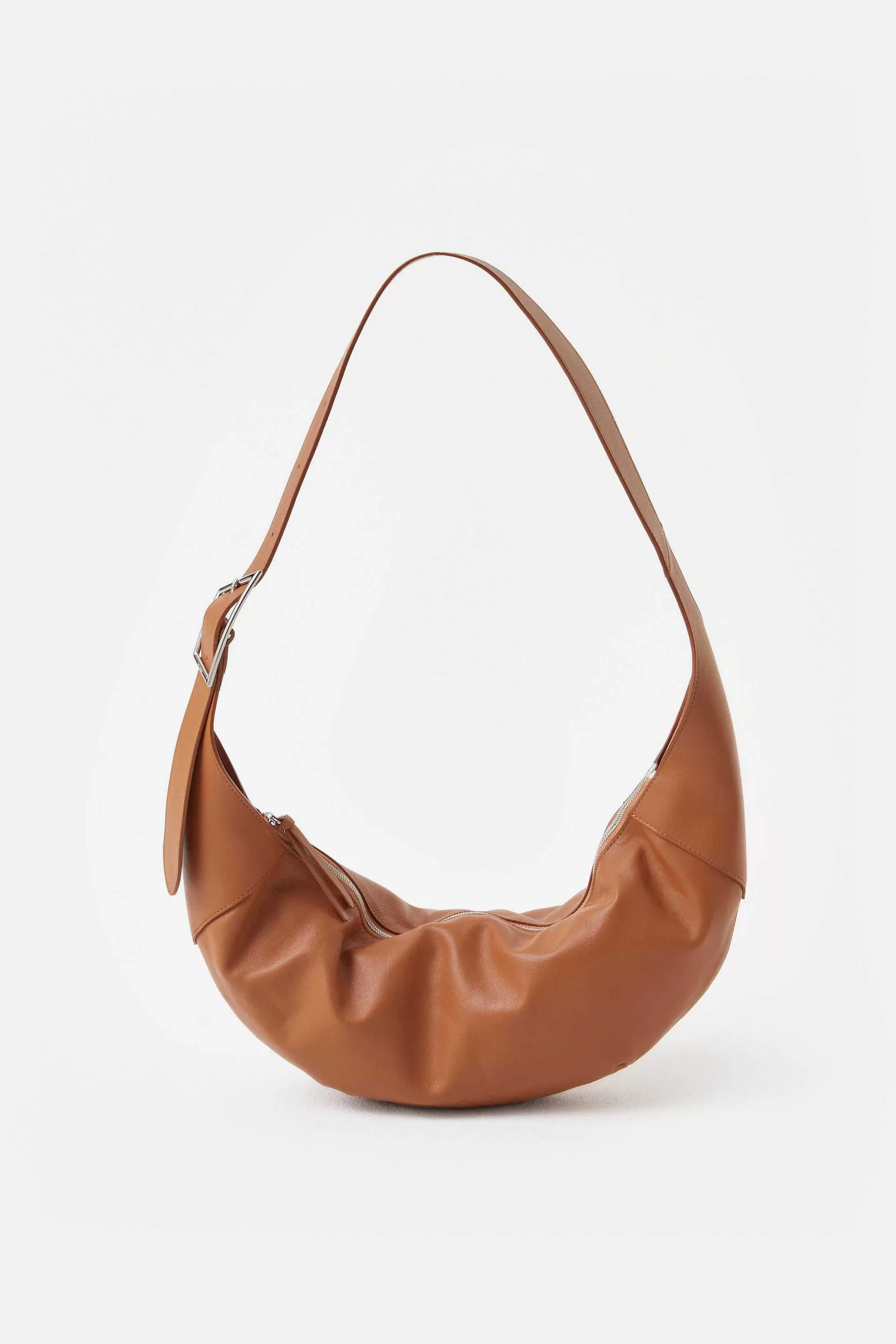 Clearance CLOSED Halve Maan Tas Medium Karamel