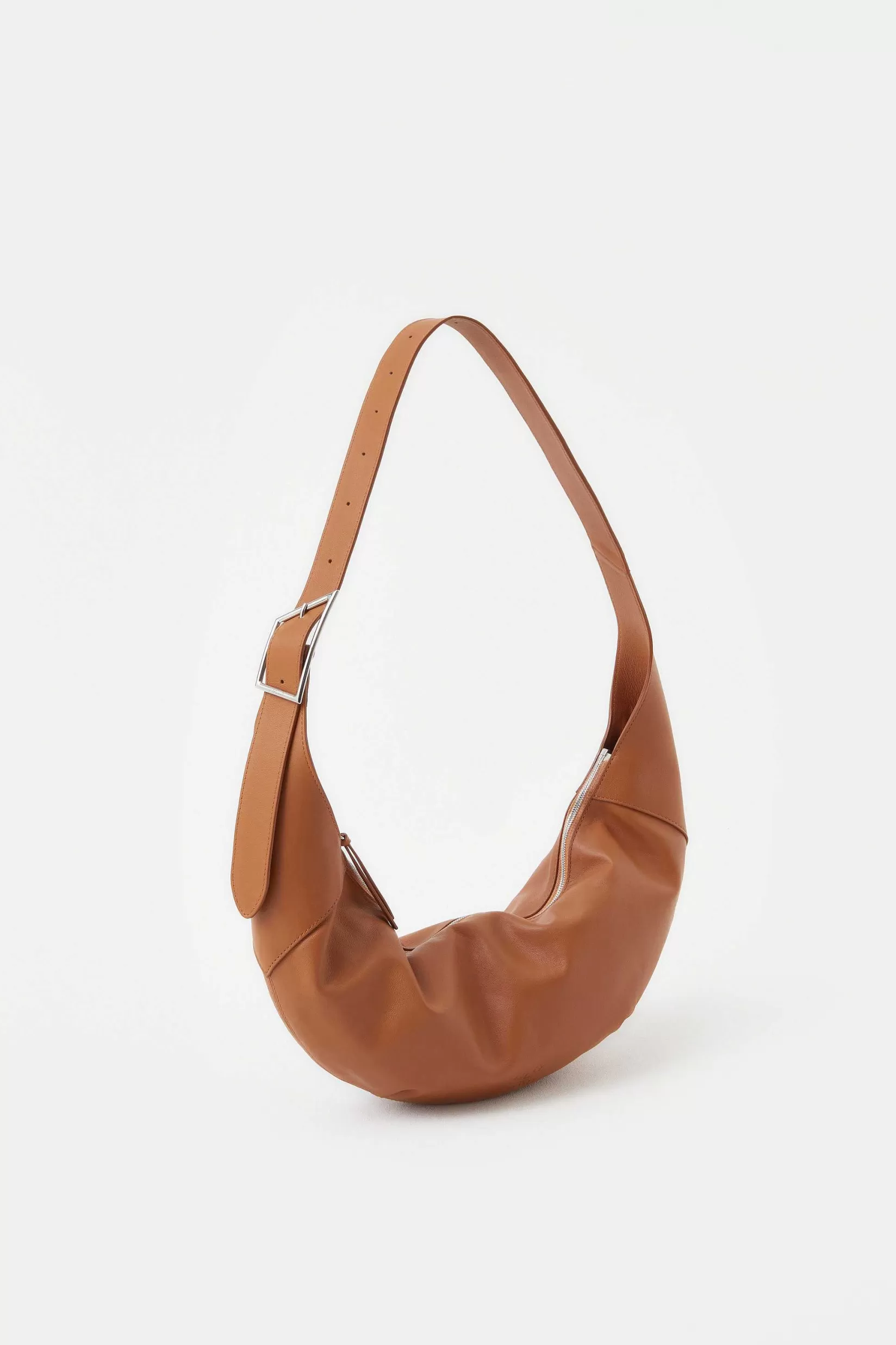 Clearance CLOSED Halve Maan Tas Medium Karamel