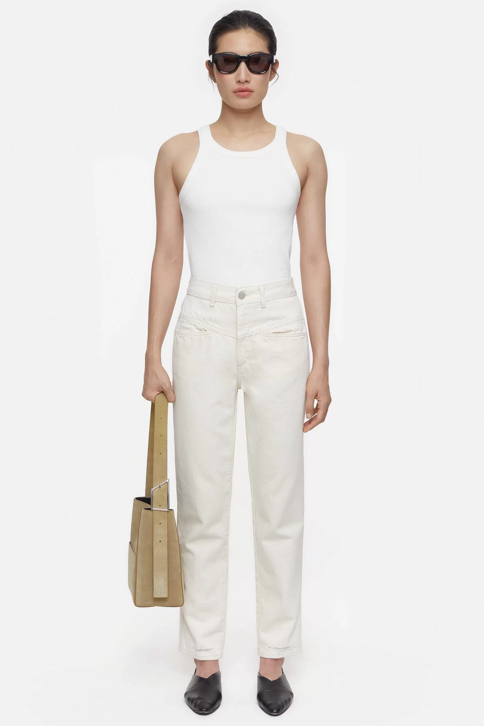 Shop CLOSED Heritage Jeans - Stijlnaam Pedaalduwer Ivoor
