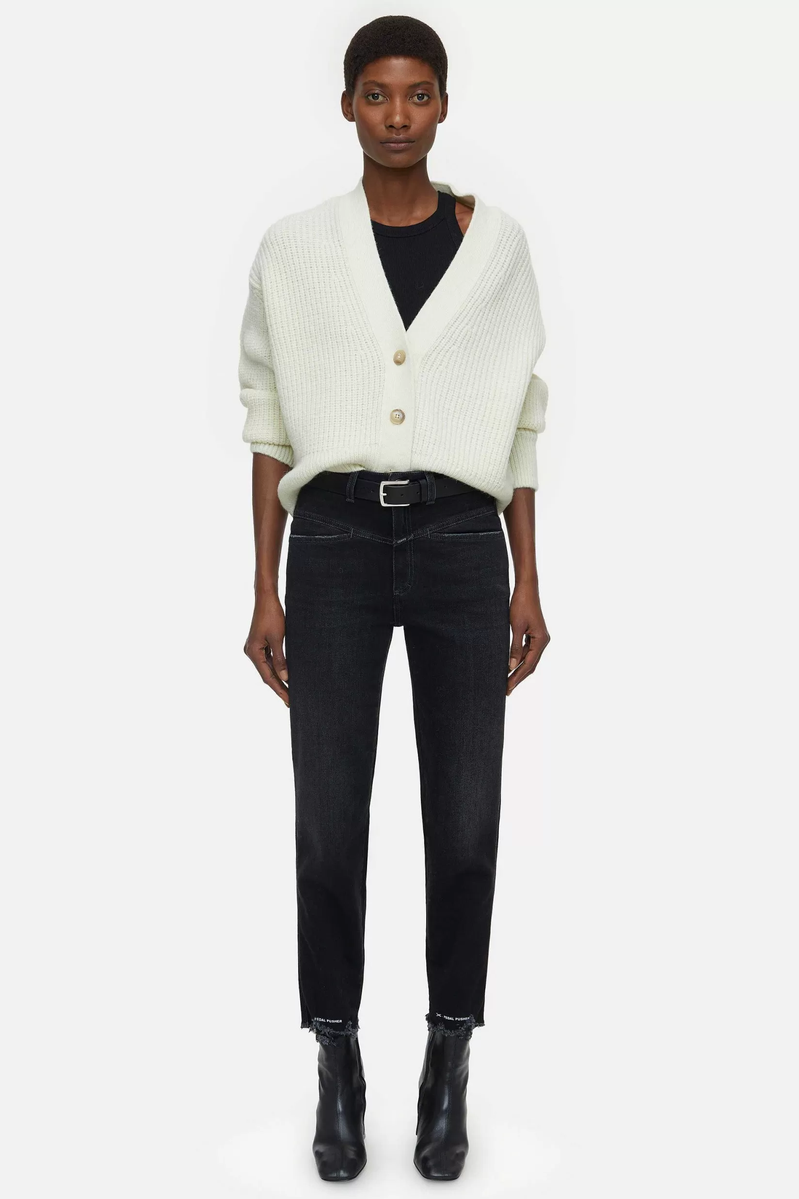 Sale CLOSED Heritage Jeans - Stijlnaam Pedaalduwer Donker Grijs