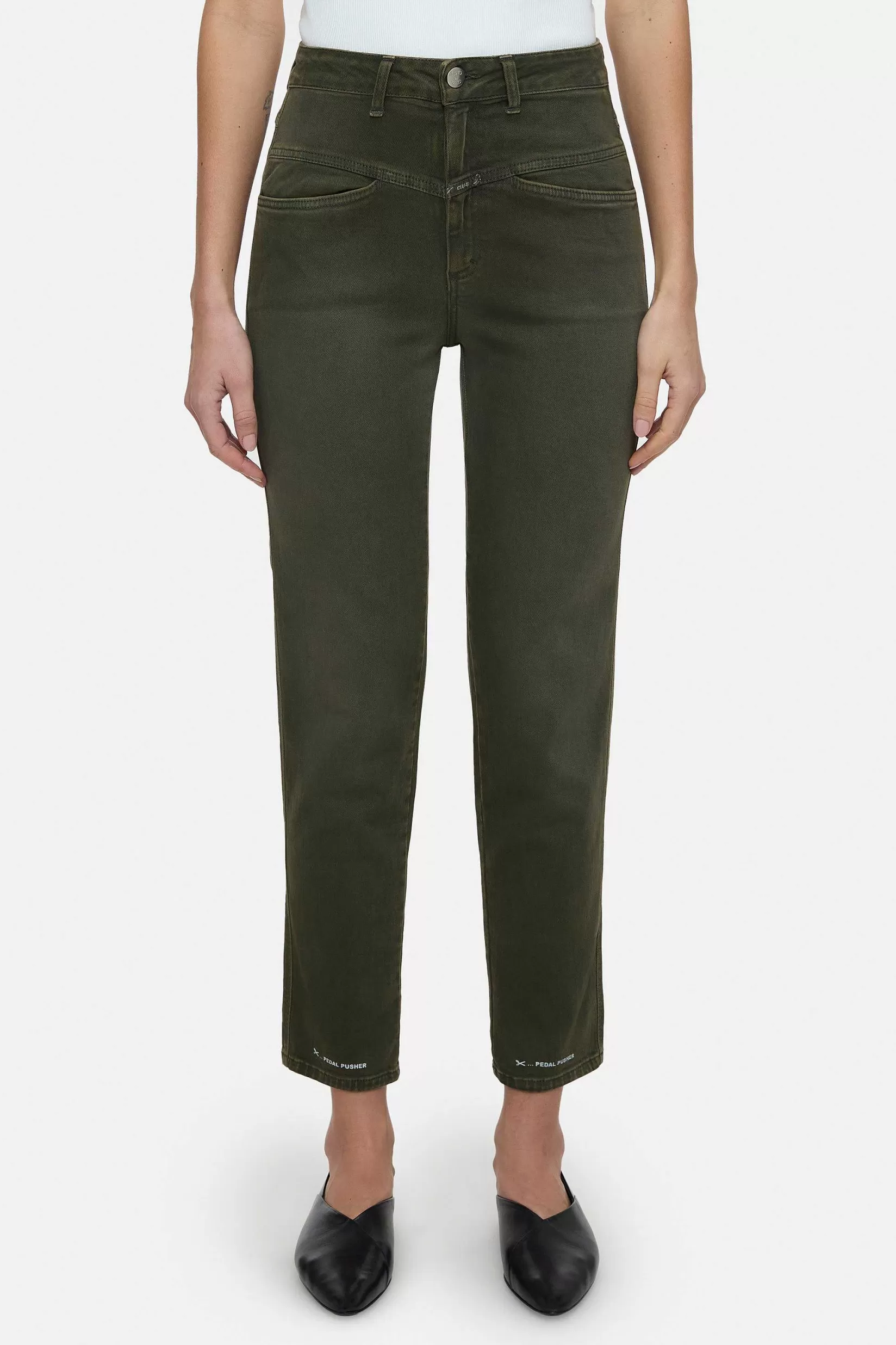 Cheap CLOSED Heritage Jeans - Stijlnaam Pedaalduwer Groen Onkruid