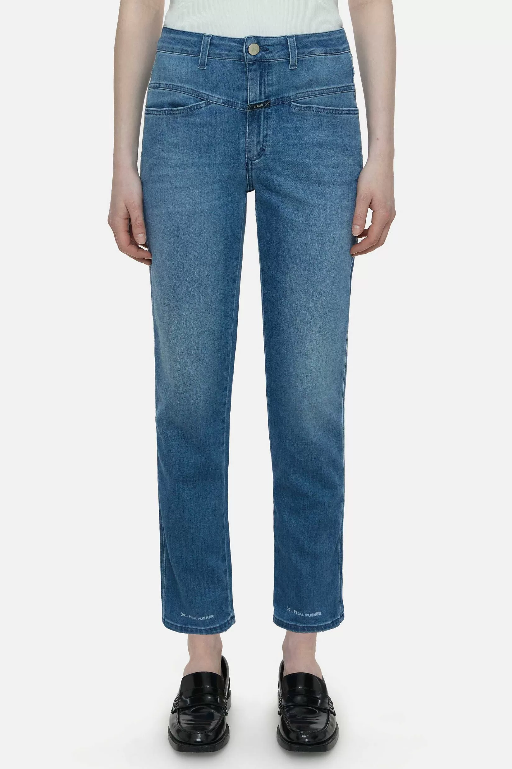 Flash Sale CLOSED Heritage Jeans - Stijlnaam Pedaalduwer Midden Blauw