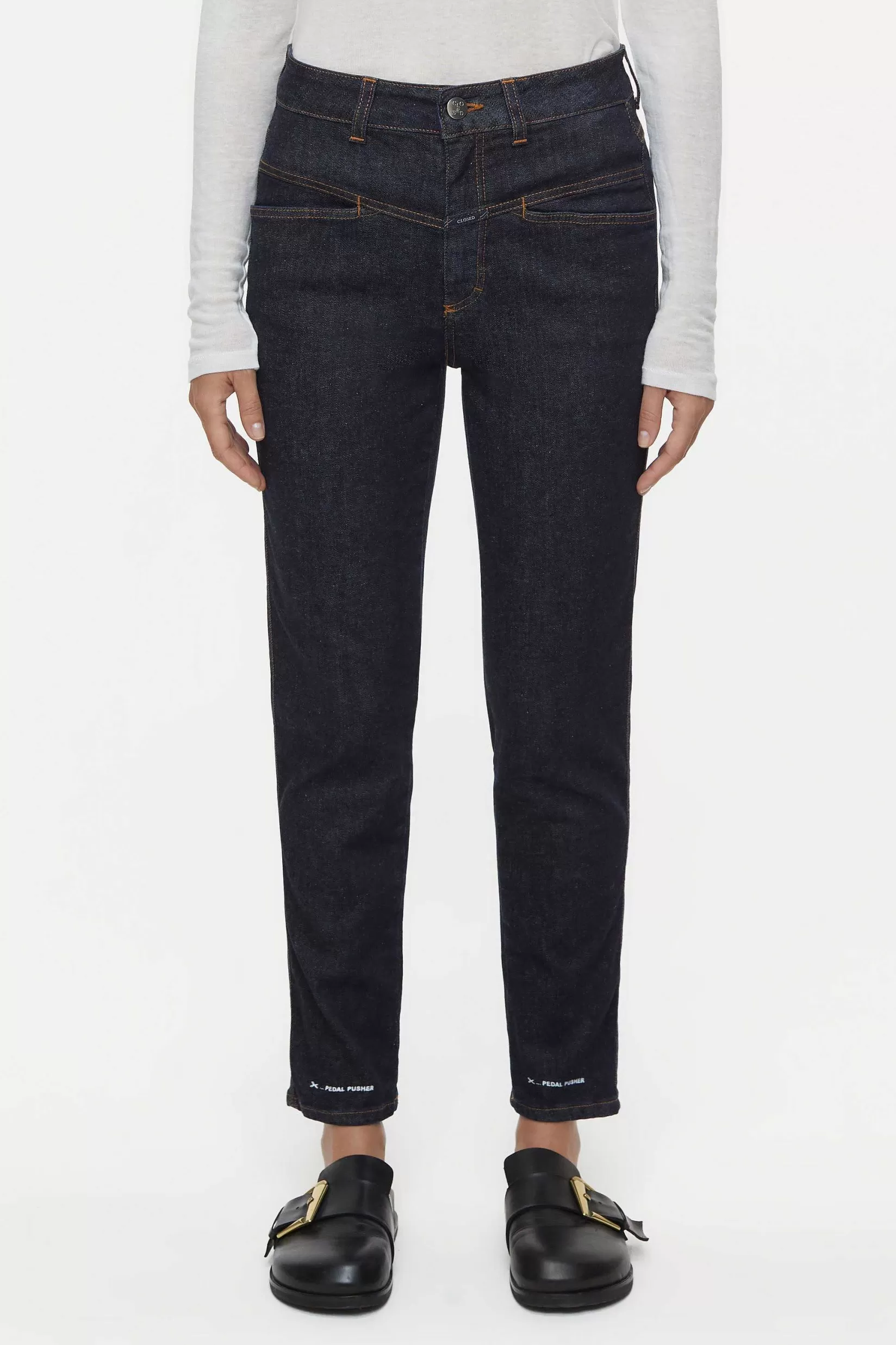 Discount CLOSED Heritage Jeans - Stijlnaam Pedaalduwer Donkerblauw
