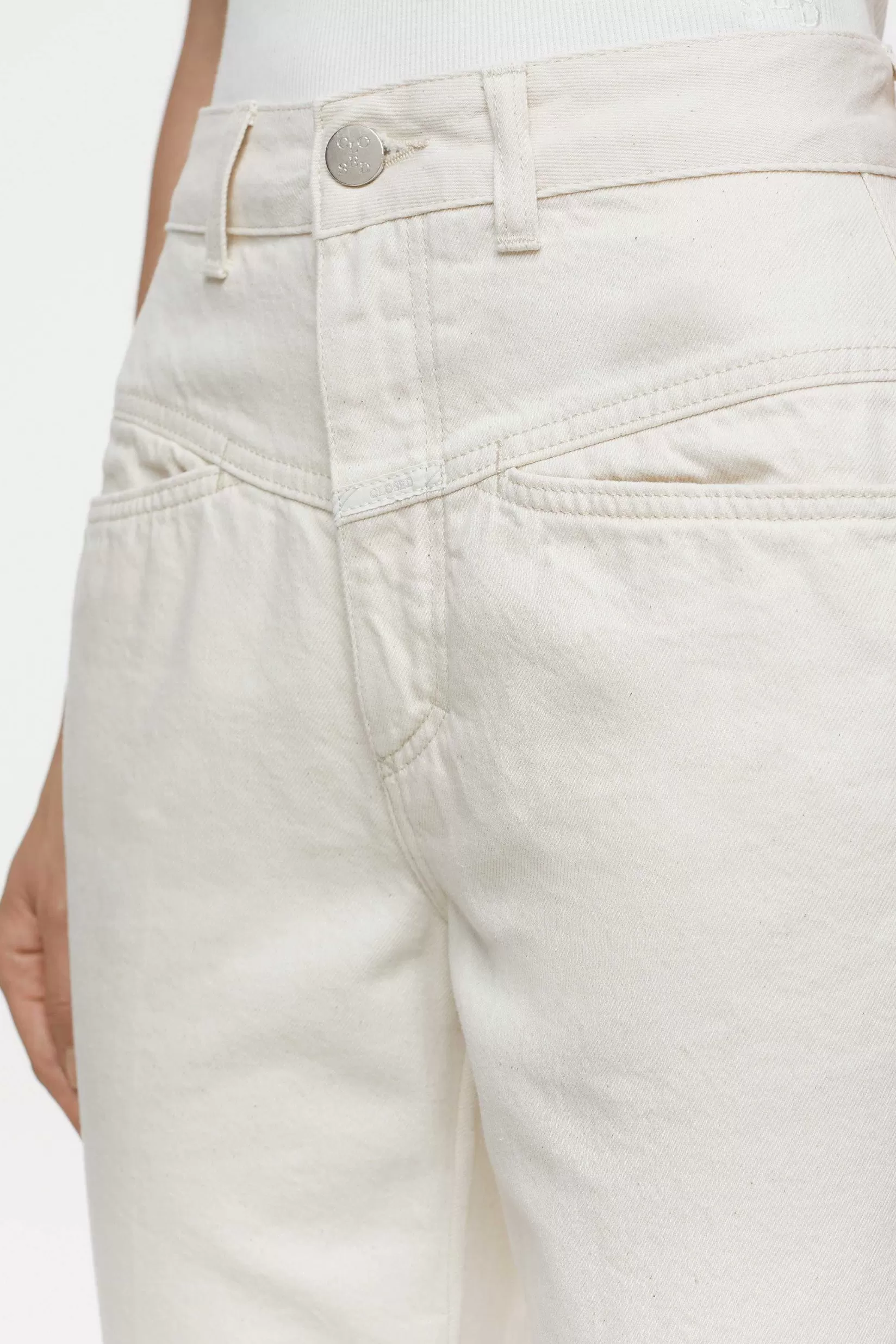 Shop CLOSED Heritage Jeans - Stijlnaam Pedaalduwer Ivoor