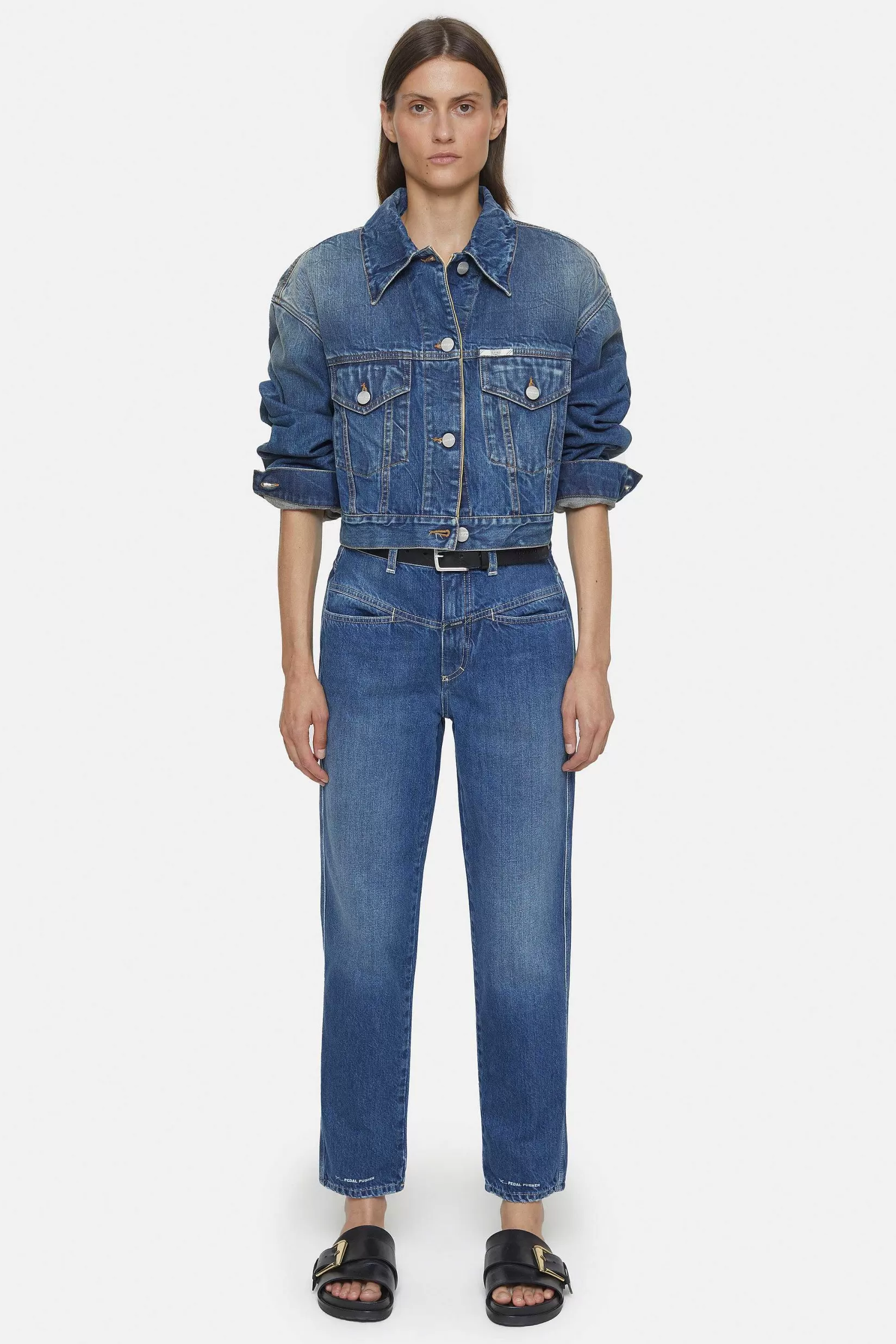 Sale CLOSED Heritage Jeans - Stijlnaam Pedaalduwer Donkerblauw
