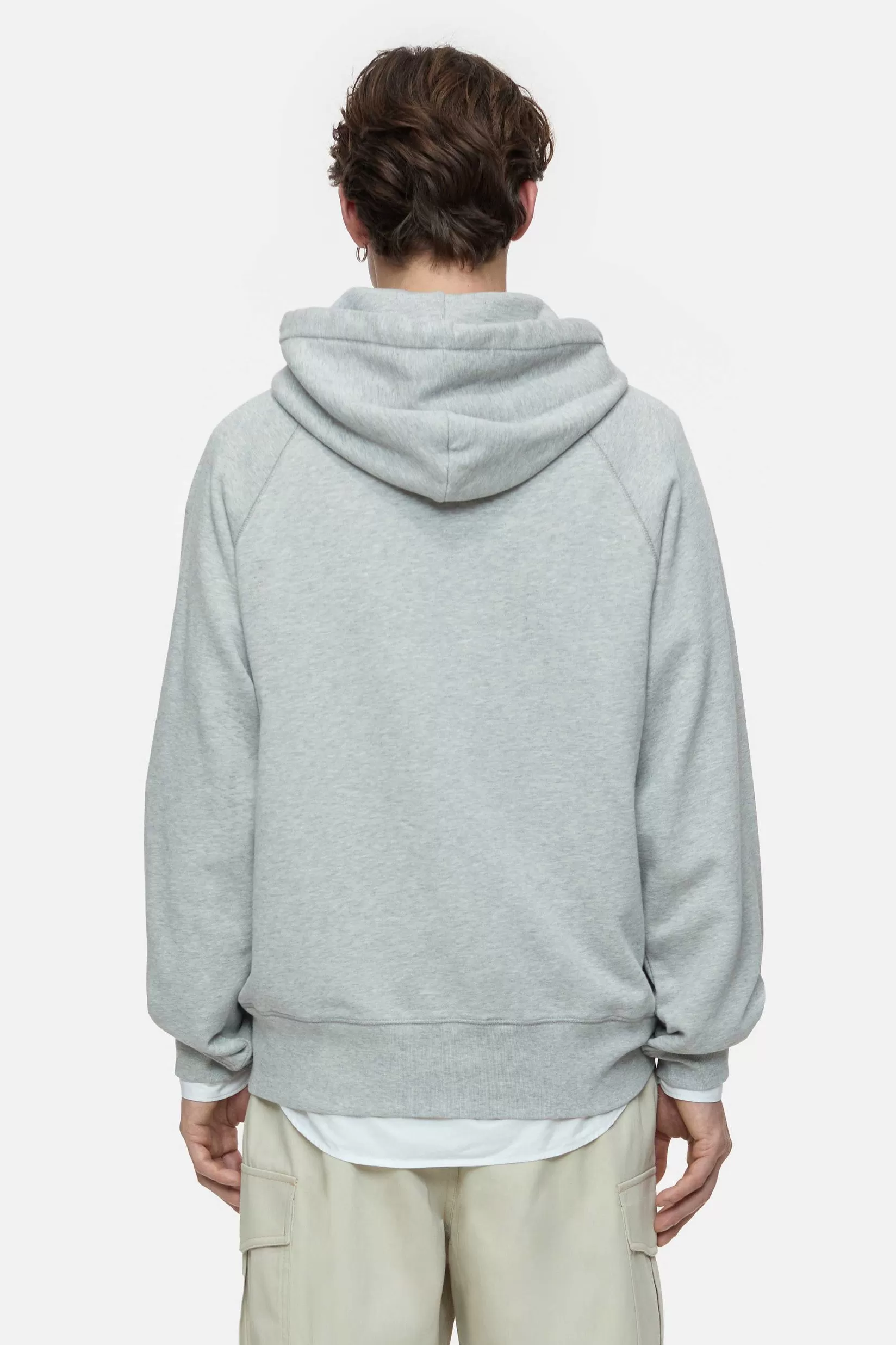 Cheap CLOSED Hoodie Met Logo Lichtgrijs Gemeleerd