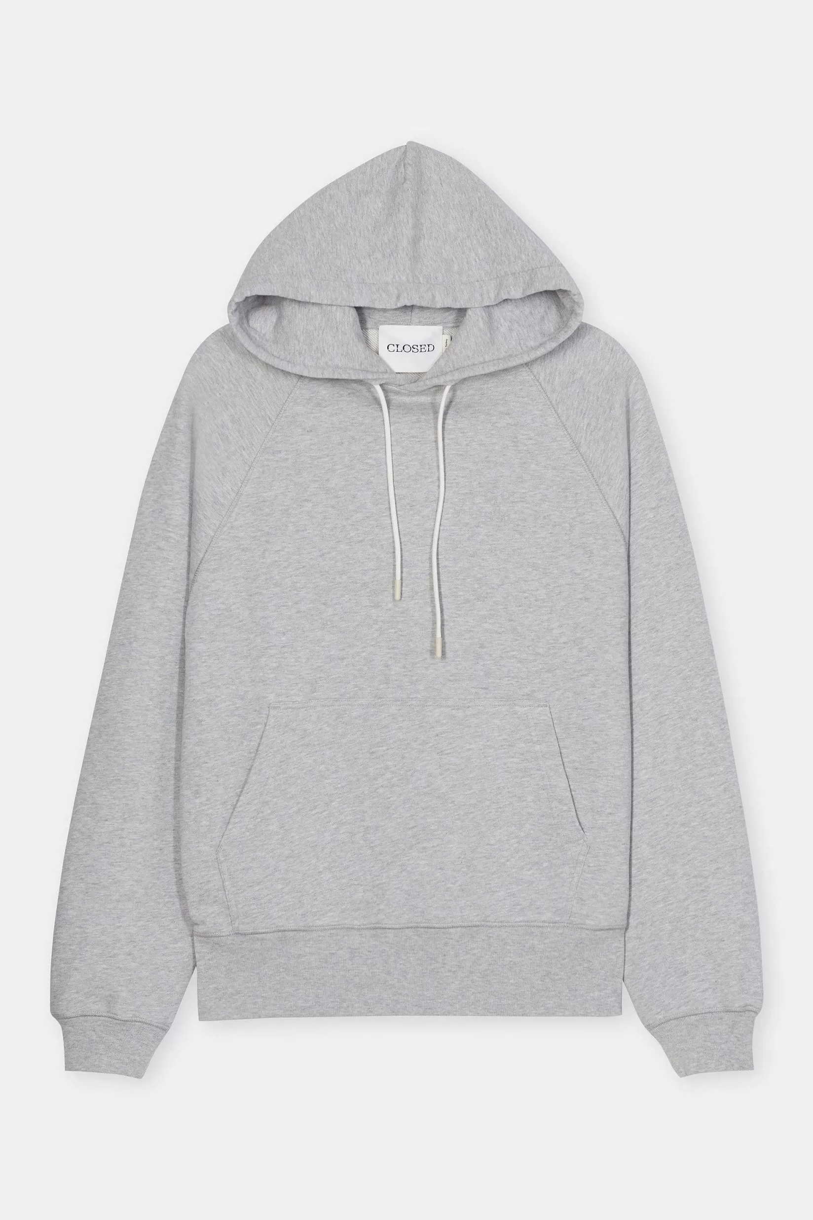 Cheap CLOSED Hoodie Met Logo Lichtgrijs Gemeleerd