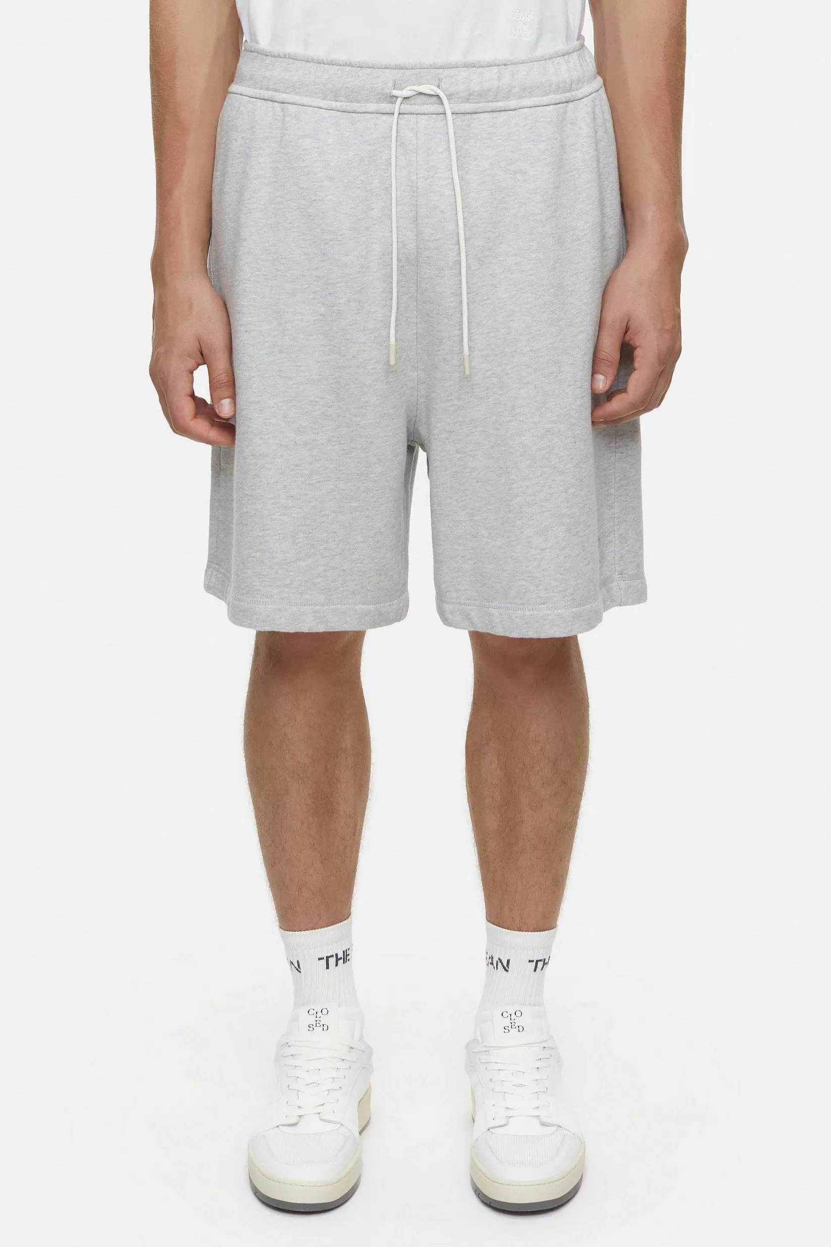 Outlet CLOSED Jerseyshort Lichtgrijs Gemeleerd