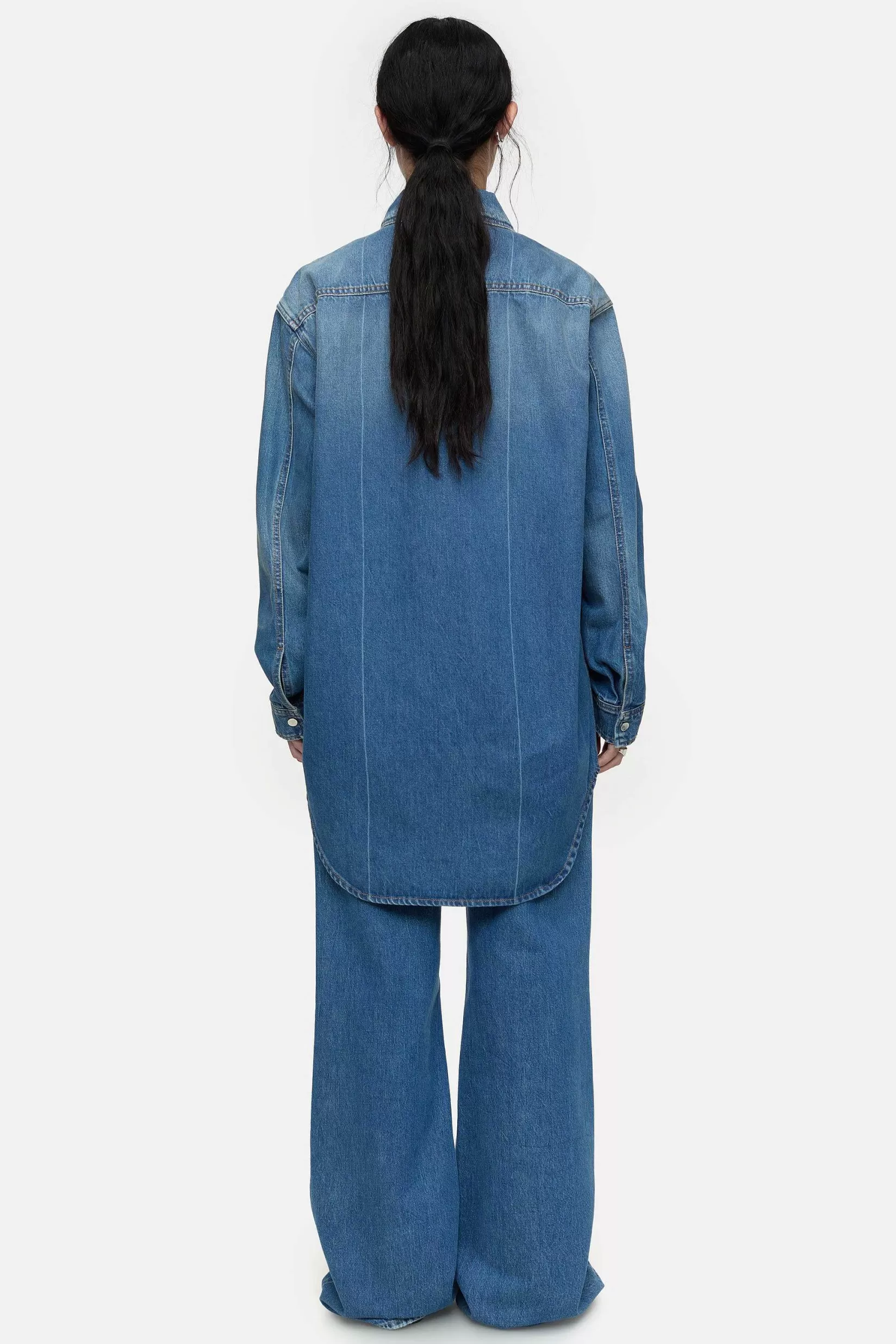 Store CLOSED Oversized Denimoverhemd Midden Blauw