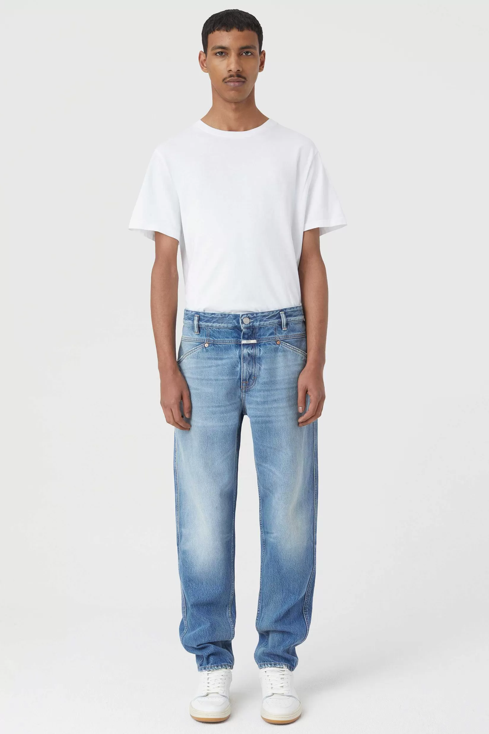 Sale CLOSED Relaxte Jeans - Stijlnaam X-Lent Tapered Midden Blauw