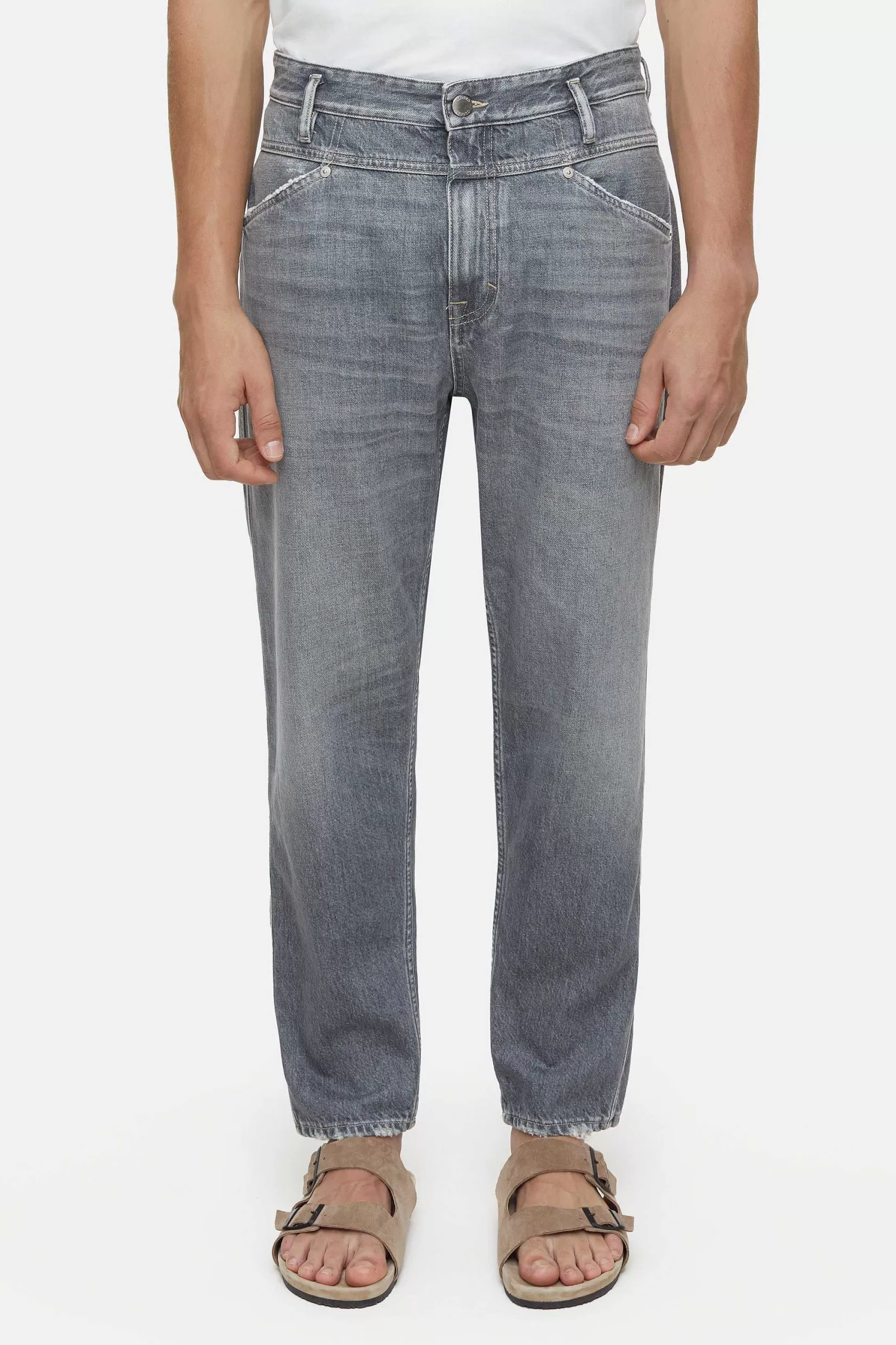 Cheap CLOSED Relaxte Jeans - Stijlnaam X-Lent Tapered Donker Grijs