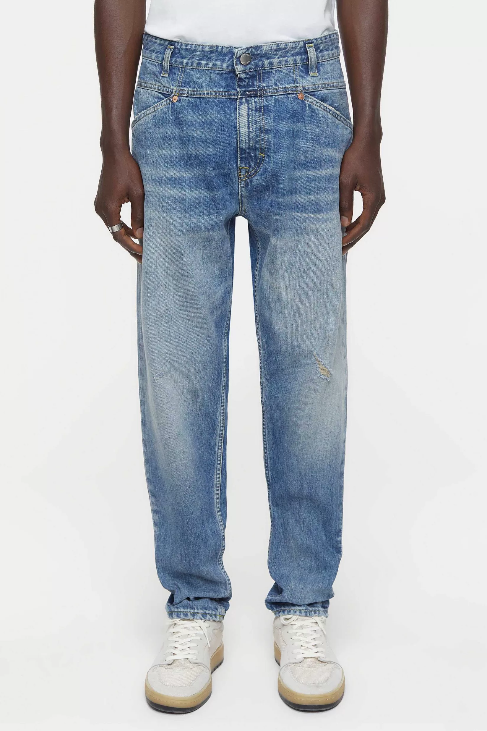 New CLOSED Relaxte Jeans - Stijlnaam X-Lent Tapered Midden Blauw