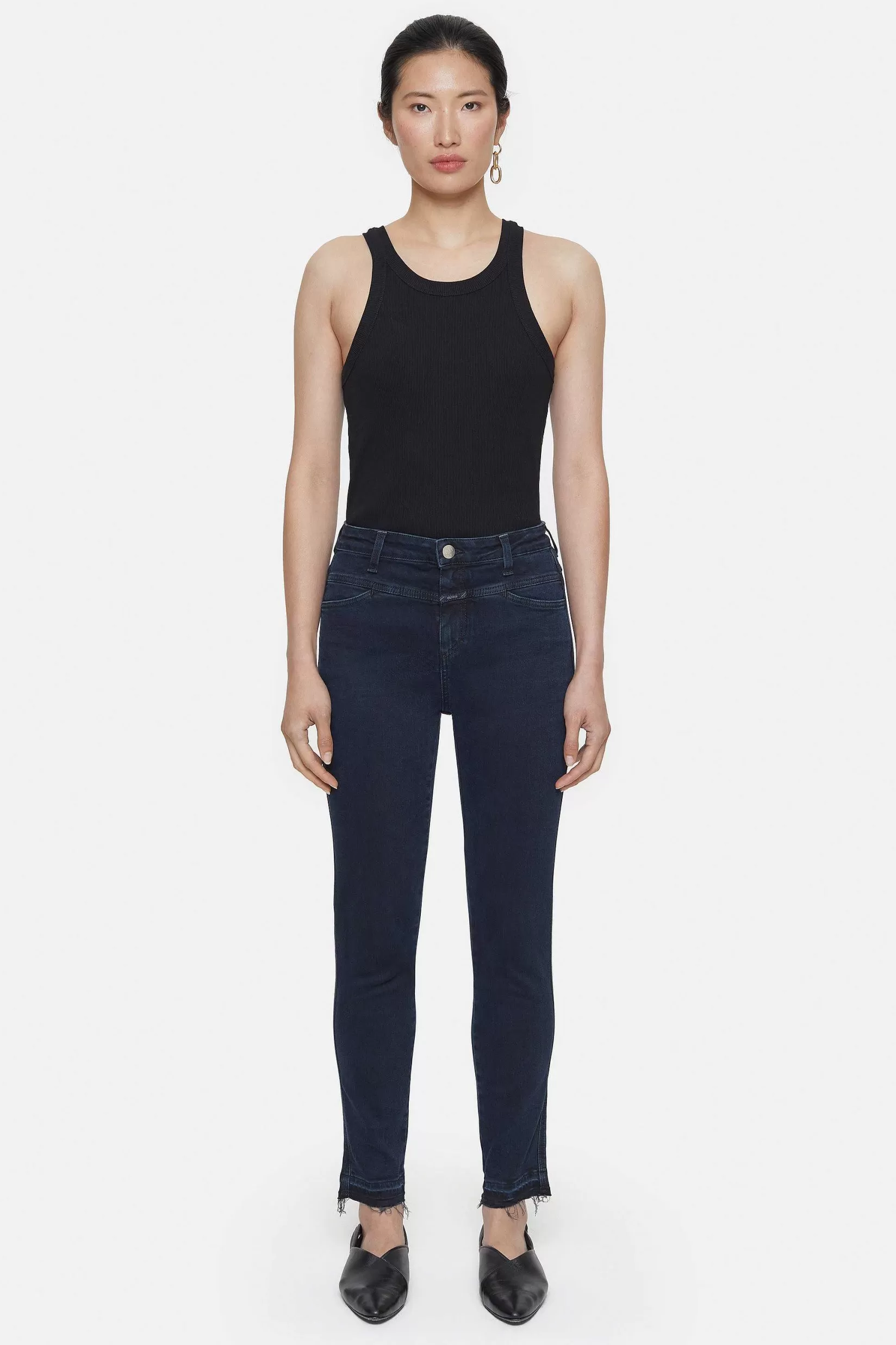 Discount CLOSED Skinny Jeans - Stijlnaam Skinny Pusher Blauw Zwart