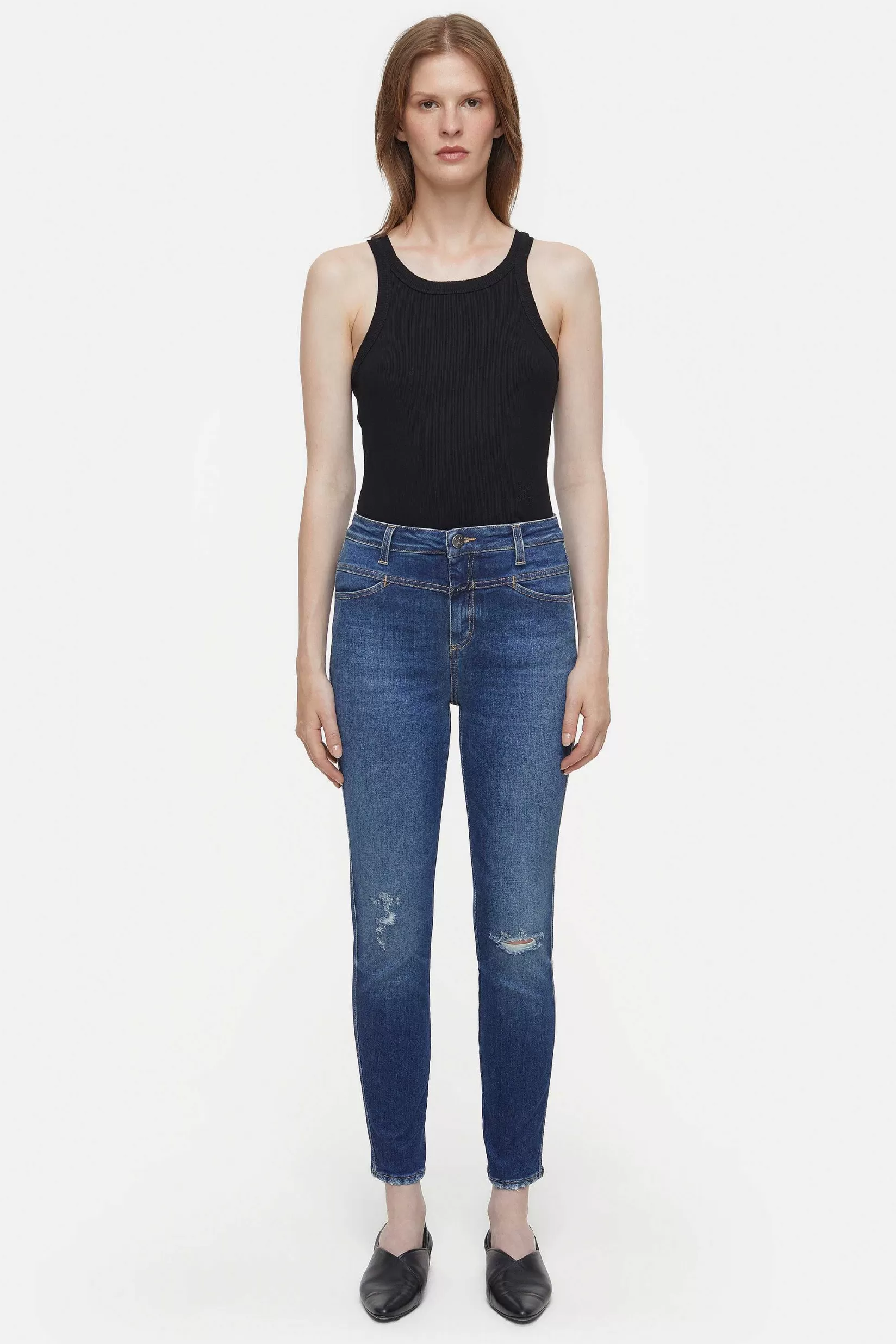 Hot CLOSED Skinny Jeans - Stijlnaam Skinny Pusher Donkerblauw