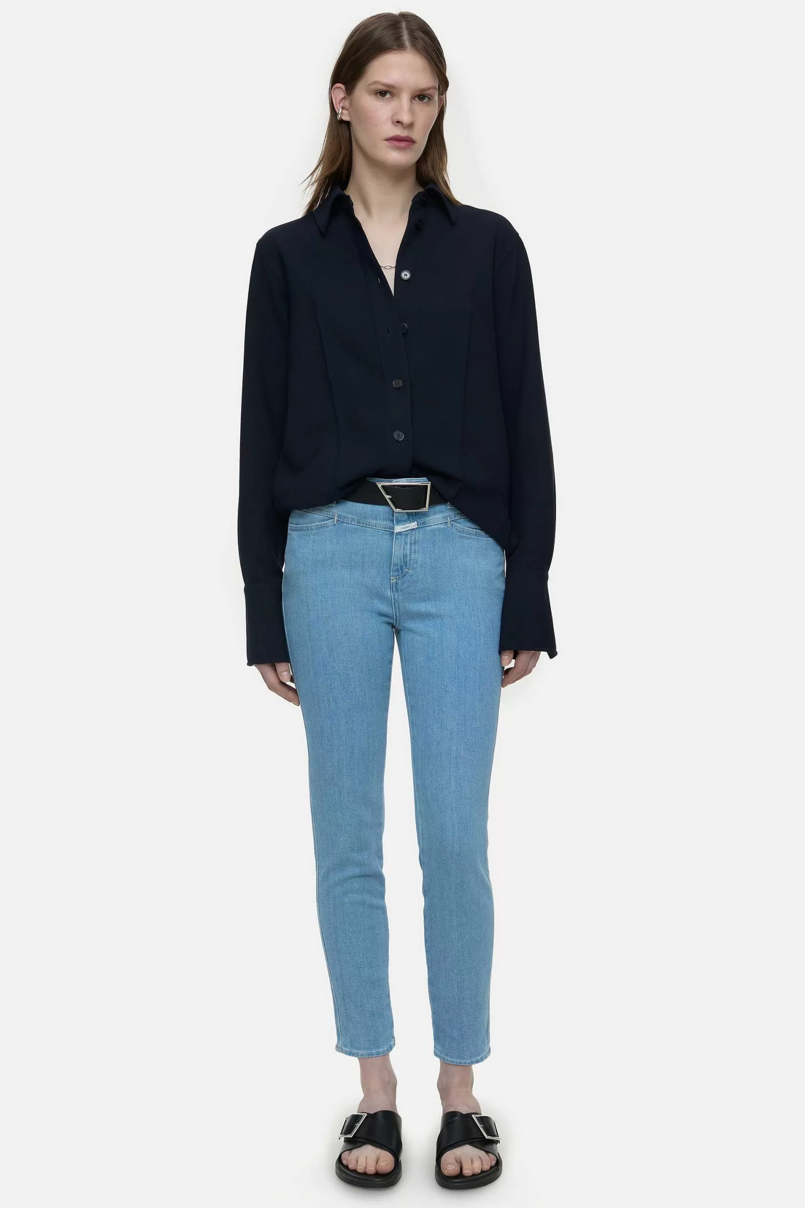 Shop CLOSED Skinny Jeans - Stijlnaam Skinny Pusher Lichtblauw