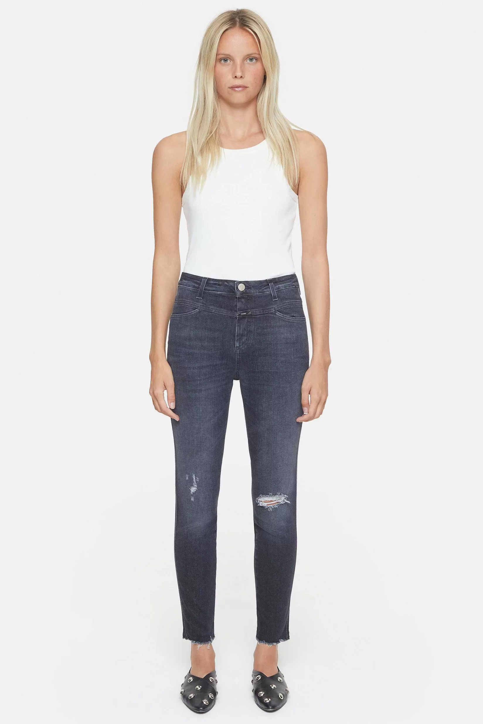 Best Sale CLOSED Skinny Jeans - Stijlnaam Skinny Pusher Donker Grijs