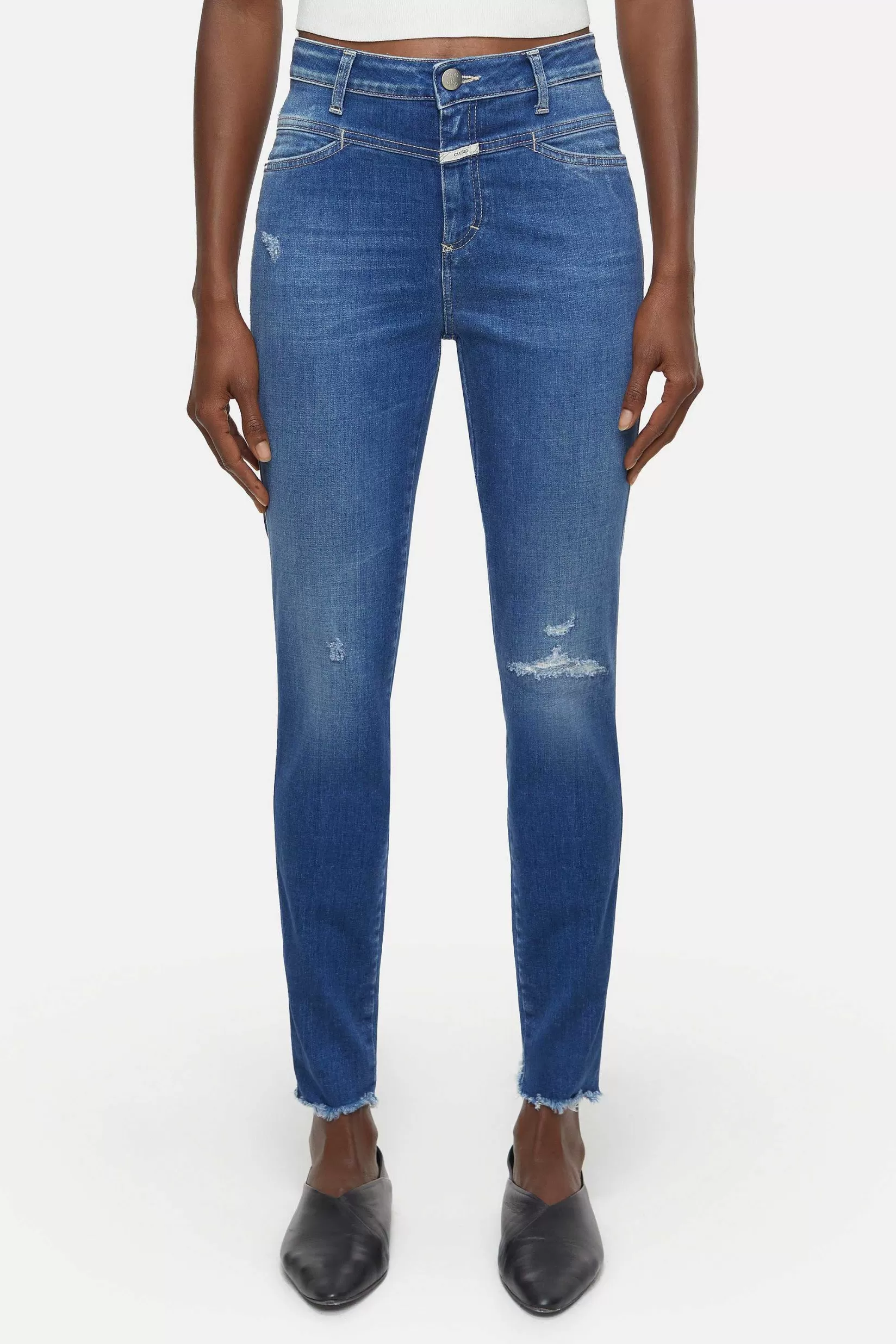 Cheap CLOSED Skinny Jeans - Stijlnaam Skinny Pusher Midden Blauw