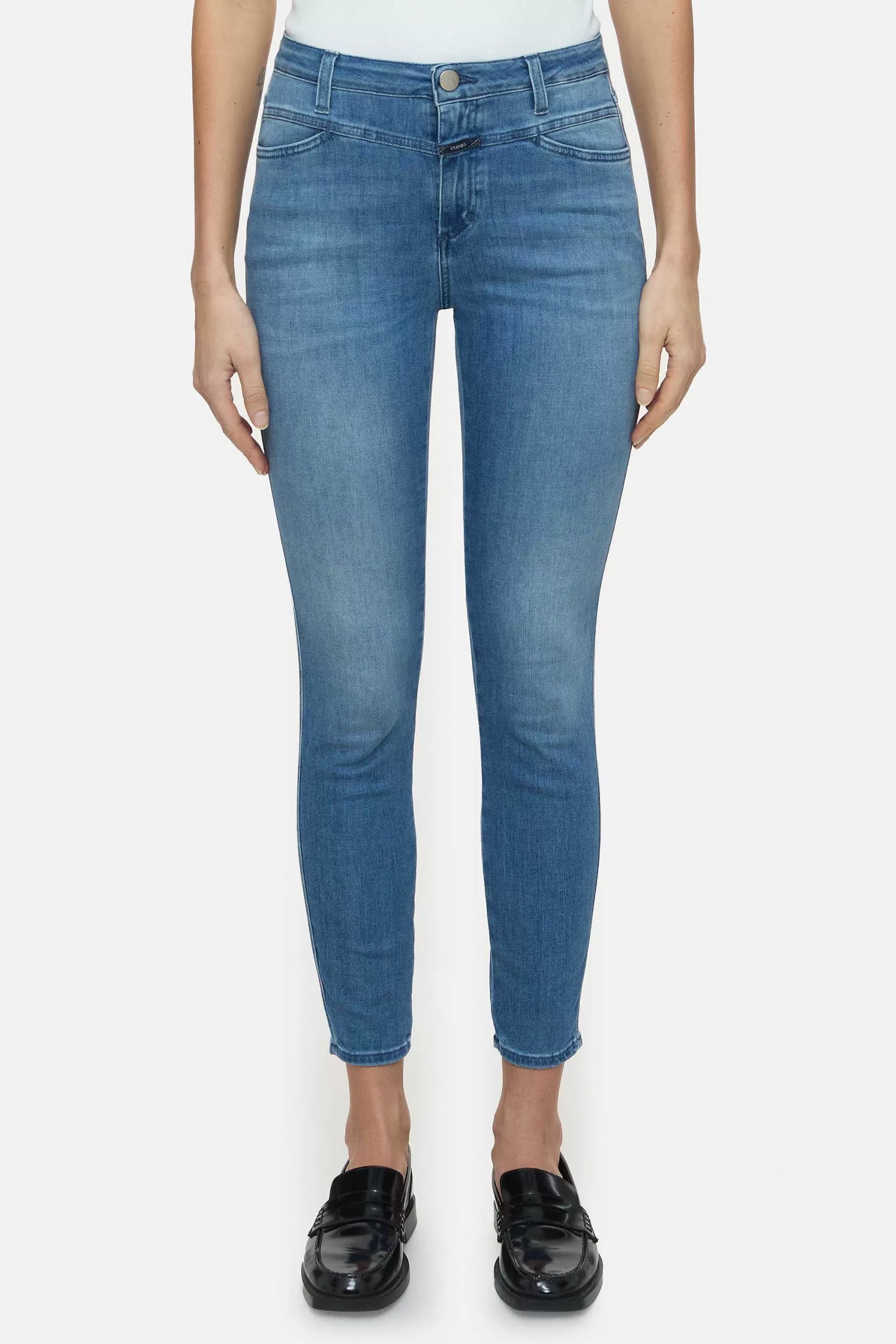 New CLOSED Skinny Jeans - Stijlnaam Skinny Pusher Midden Blauw