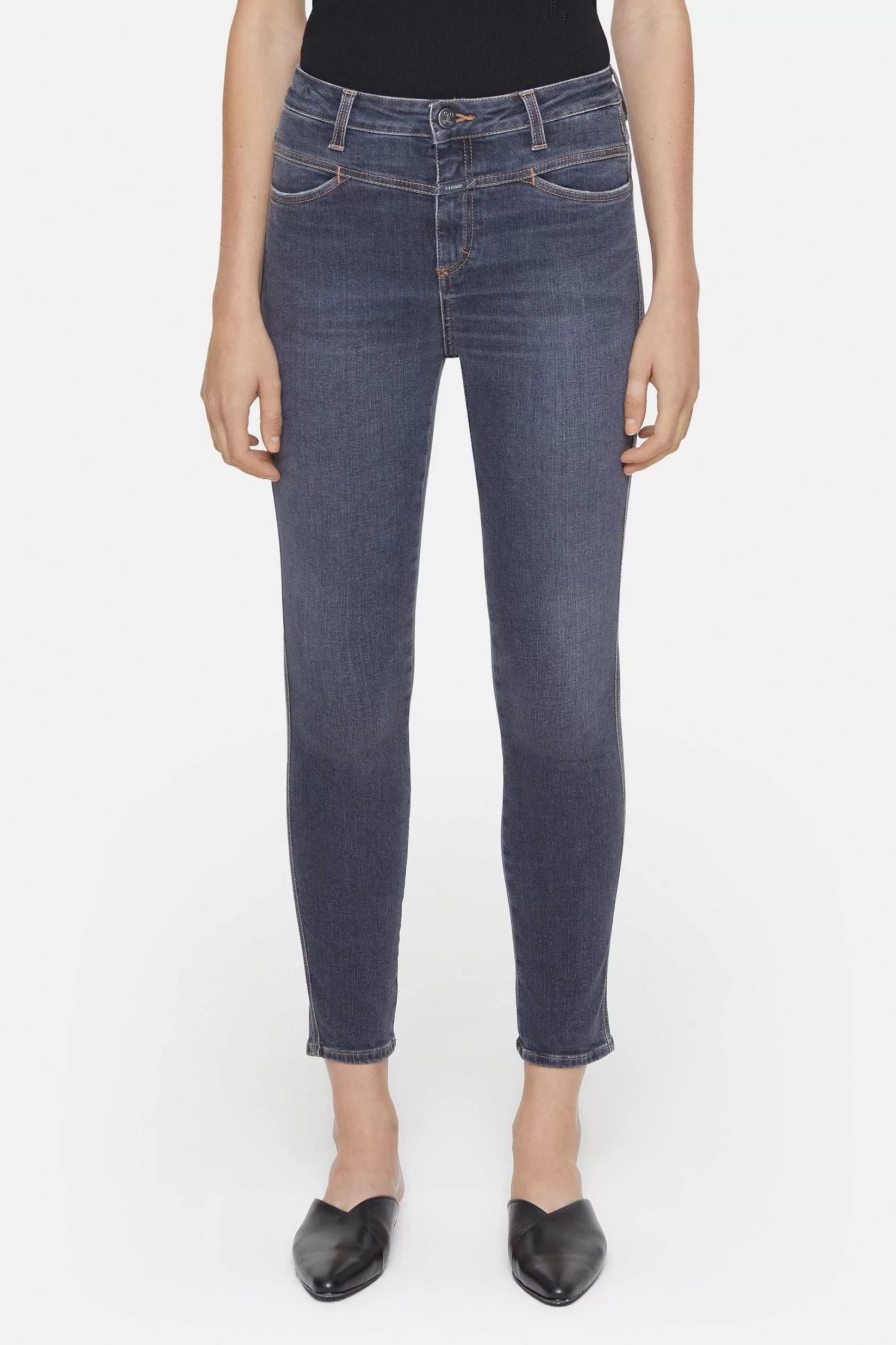 Discount CLOSED Skinny Jeans - Stijlnaam Skinny Pusher Donker Grijs