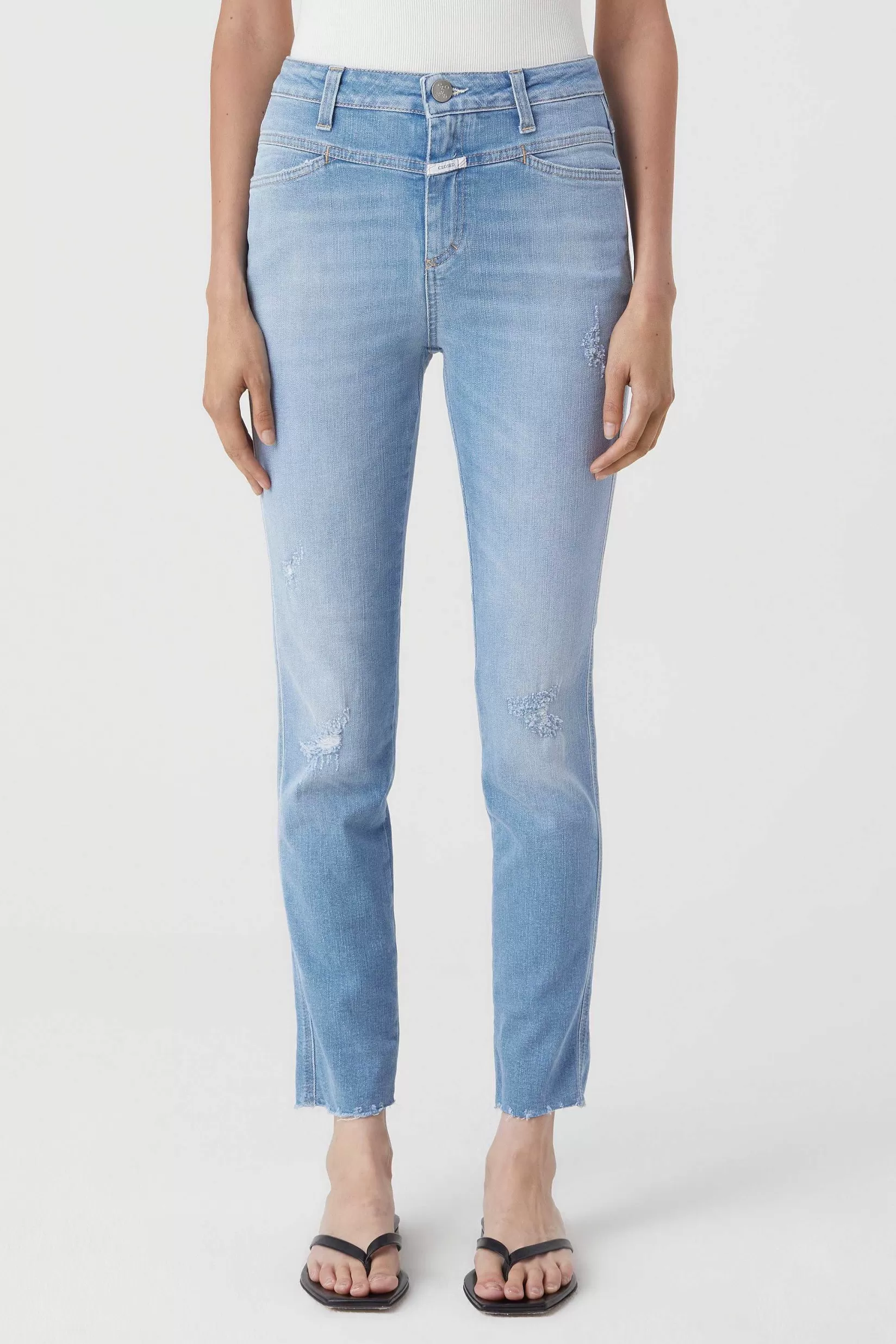 Sale CLOSED Skinny Jeans - Stijlnaam Skinny Pusher Midden Blauw