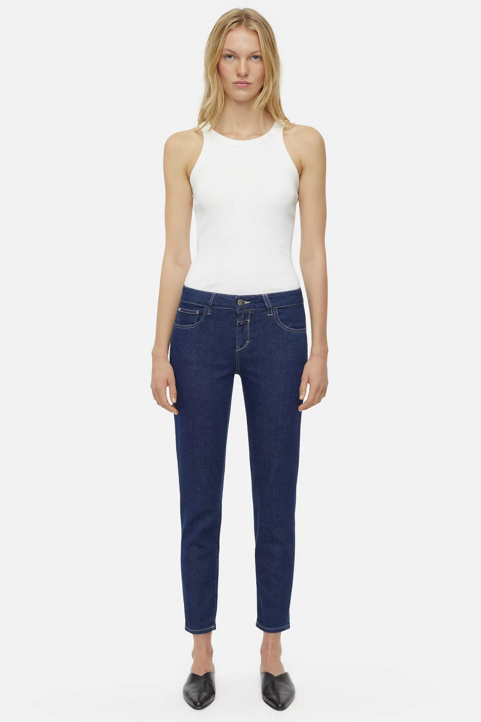 Hot CLOSED Slim Jeans - Stijlnaam Baker Donkerblauw