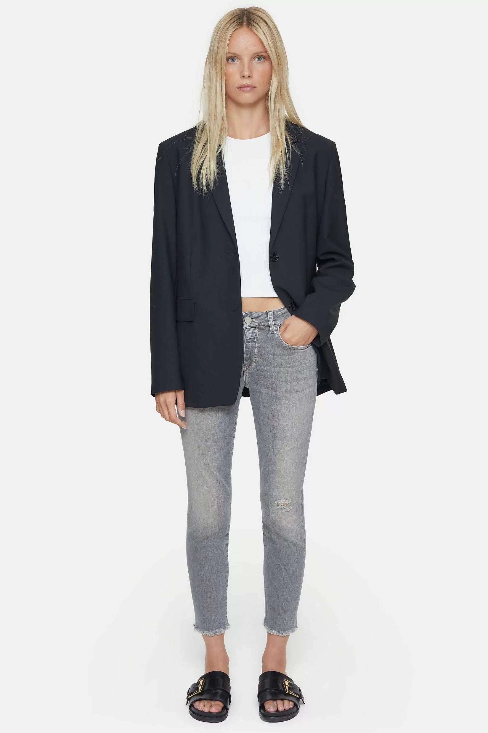 New CLOSED Slim Jeans - Stijlnaam Baker Midden Grijs