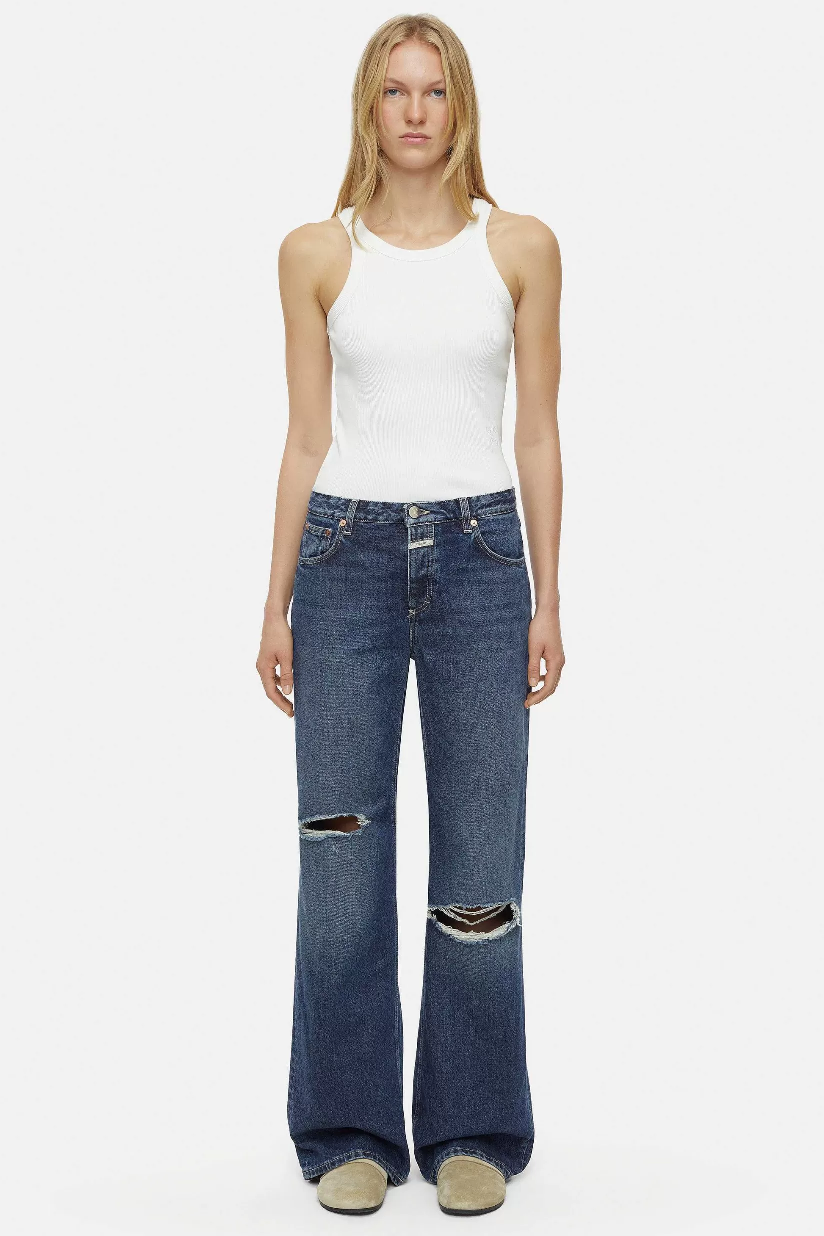 Outlet CLOSED Slim Jeans - Stijlnaam Gillan Donkerblauw