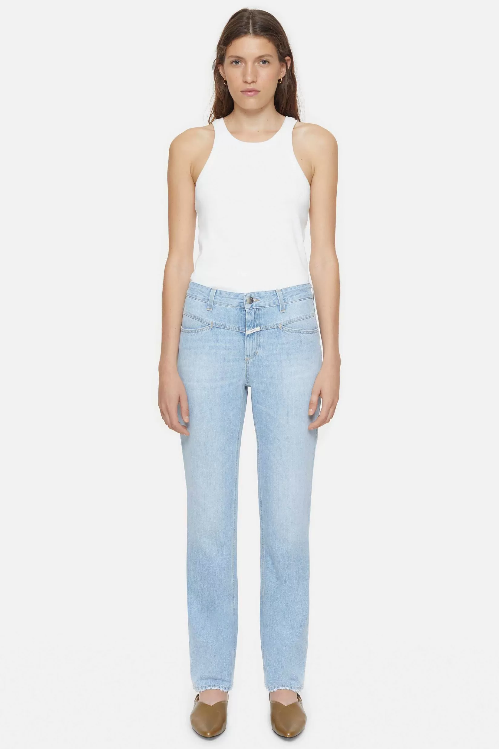 Discount CLOSED Slim Jeans - Stijlnaam Straight-X Lichtblauw