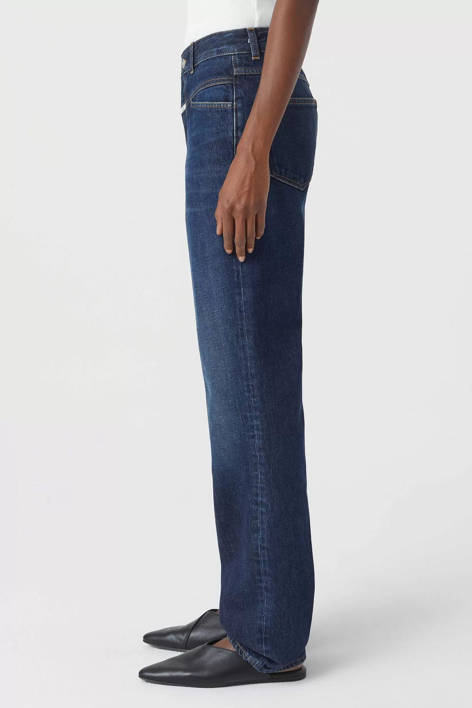 Outlet CLOSED Slim Jeans - Stijlnaam Straight-X Donkerblauw