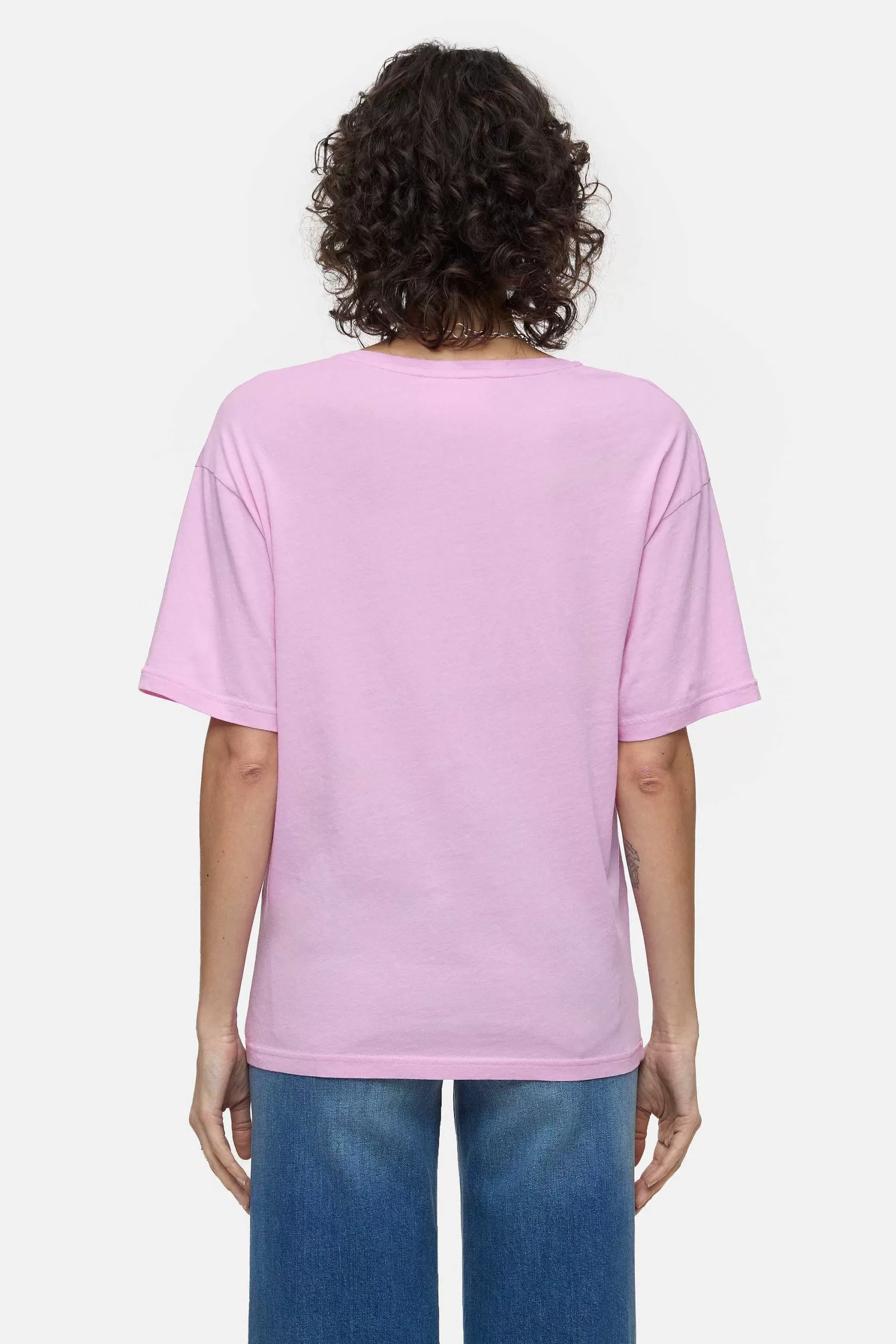 Best CLOSED T-Shirt Met V-Hals Roze Pony