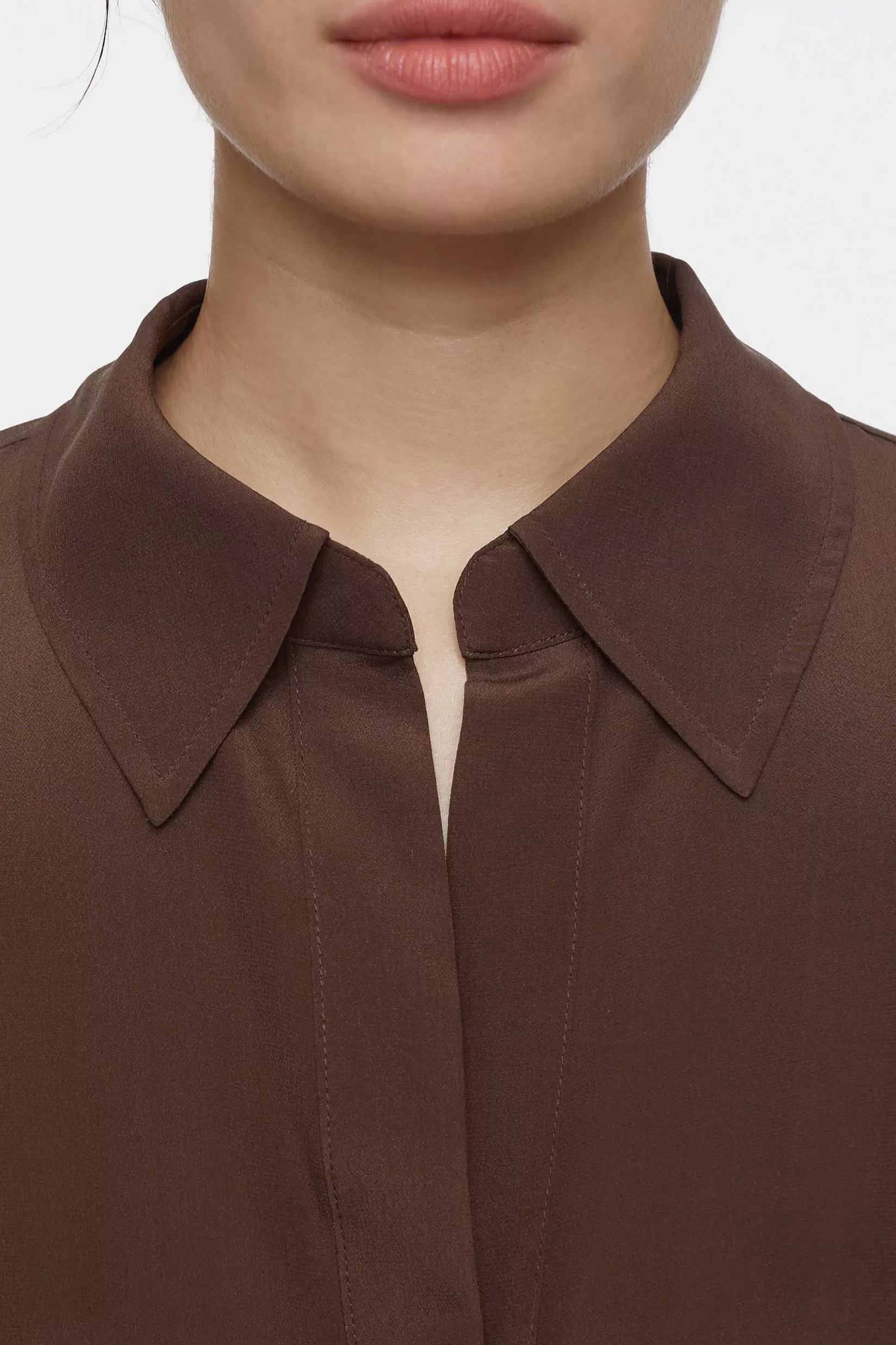 Cheap CLOSED Zijden Blouse Koude Chocolademelk